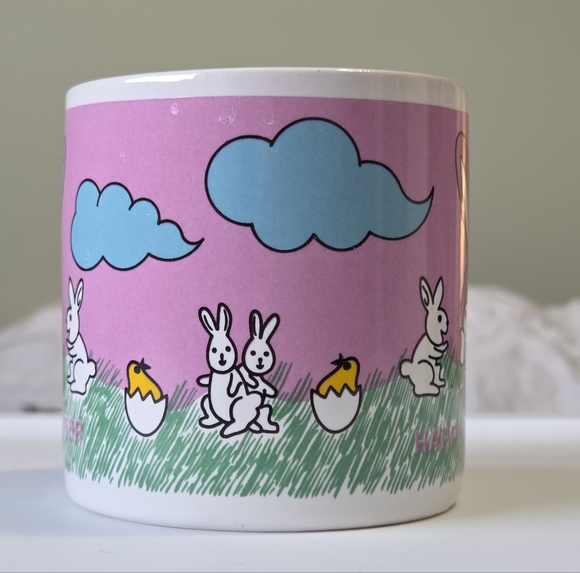 VTG My Melody "Happy Easter" Mug Rare Korea Sanrio Licensing 1980s Retro Kawaii - Picture 2 of 13